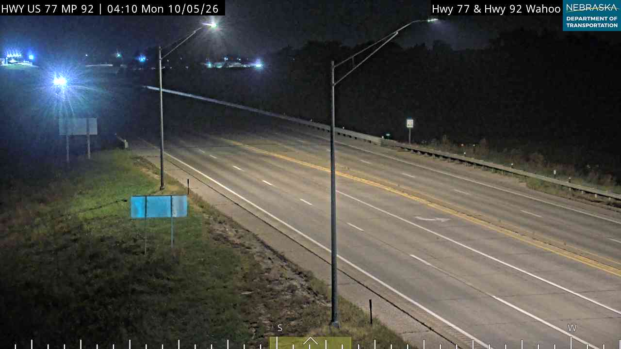 US 77 Hwy 77 at Hwy 92 Wahoo (South) live camera view
