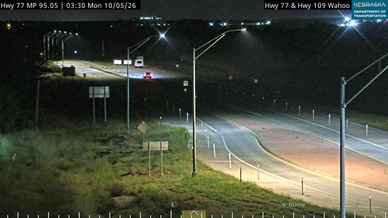 US 77 Hwy 77 at Hwy 109 Wahoo (East) live camera view