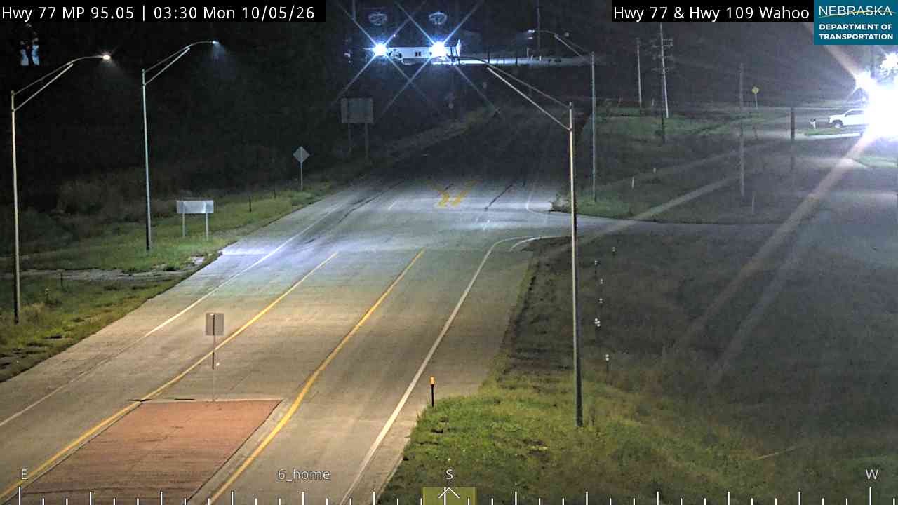 US 77 Hwy 77 at Hwy 109 Wahoo (South) live camera view