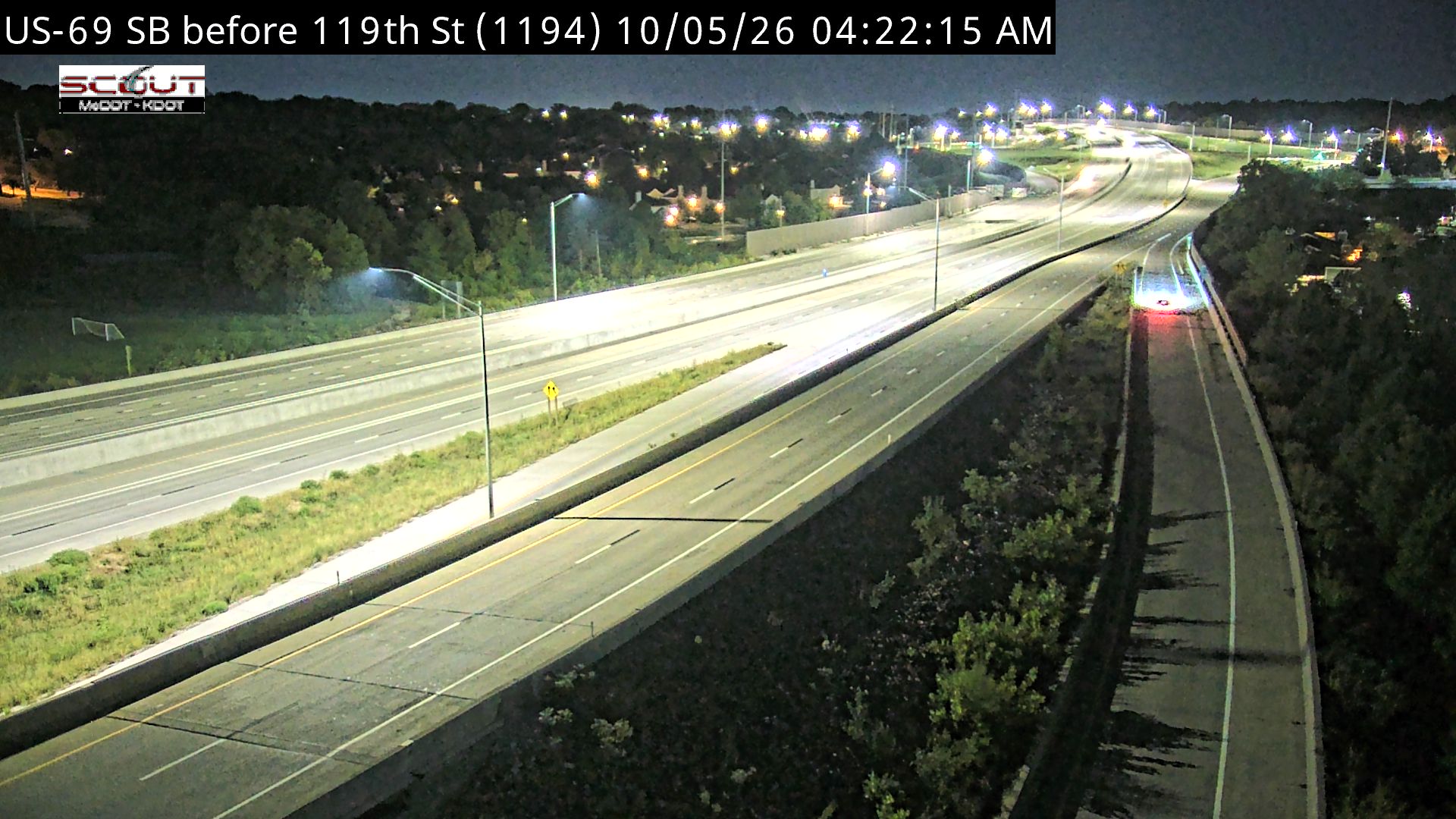 US-69 SB before 119th St live camera view