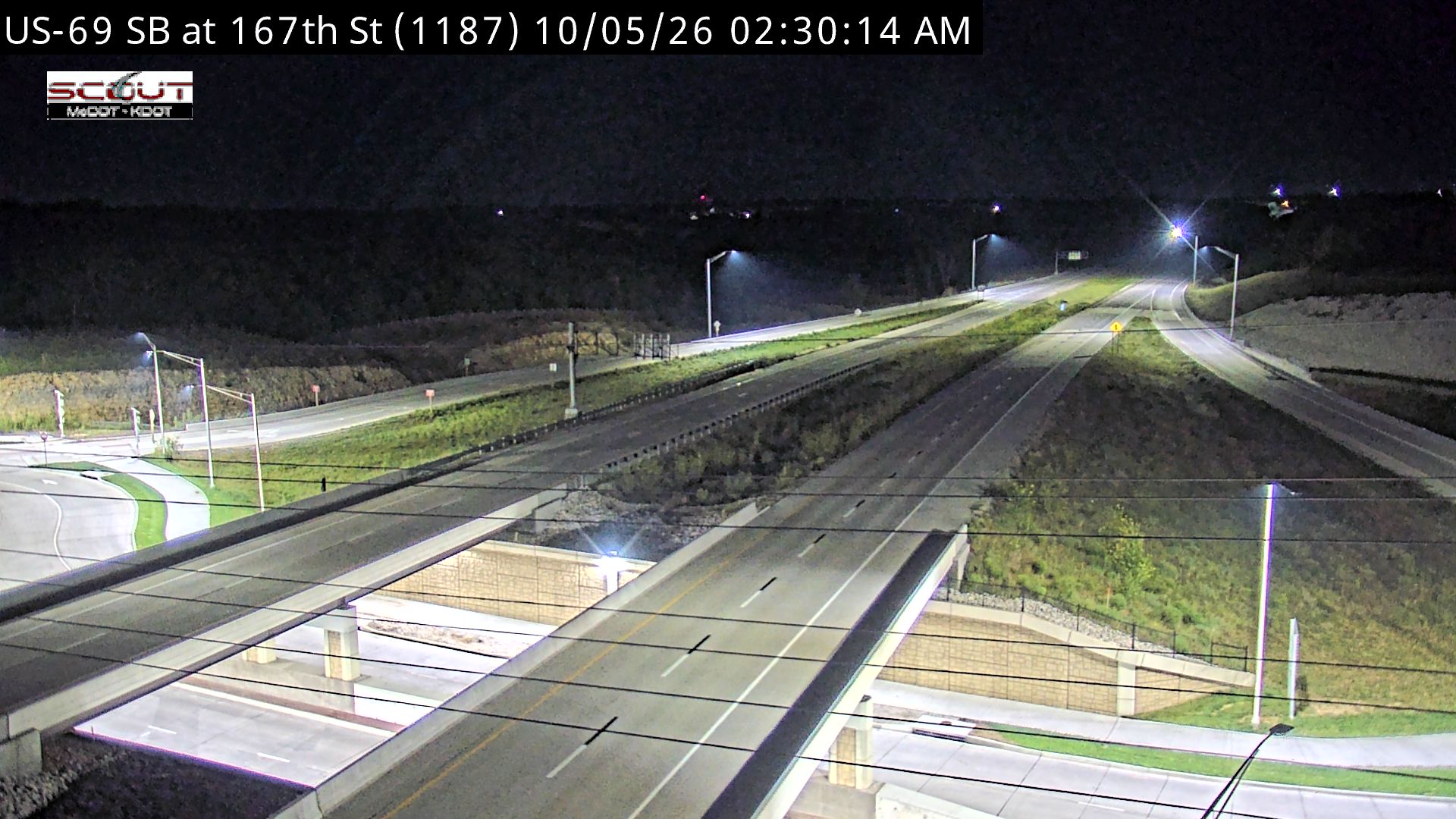 US-69 SB at 167th St live camera view