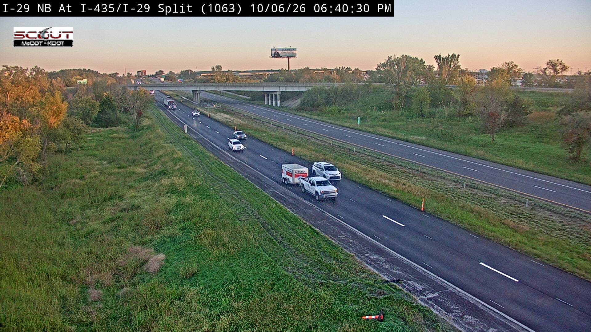 I-29 N @ I-435/I-29 Split live camera view