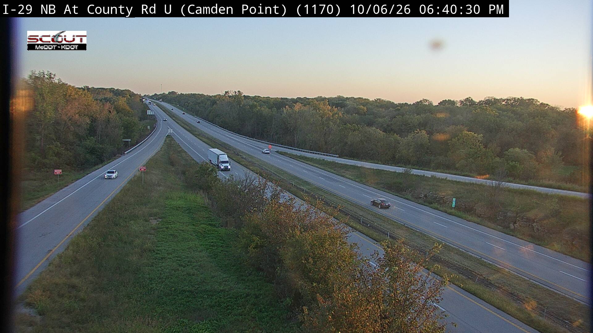 I-29 NB @ County Road U live camera view
