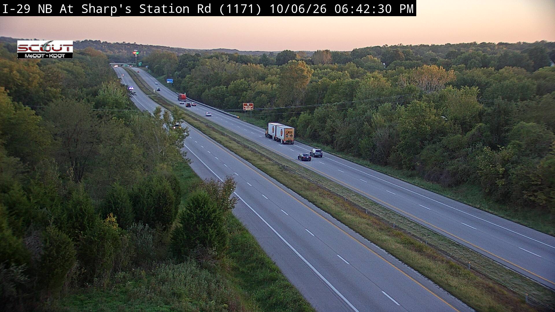 I-29 NB @ Sharp's Station Rd live camera view