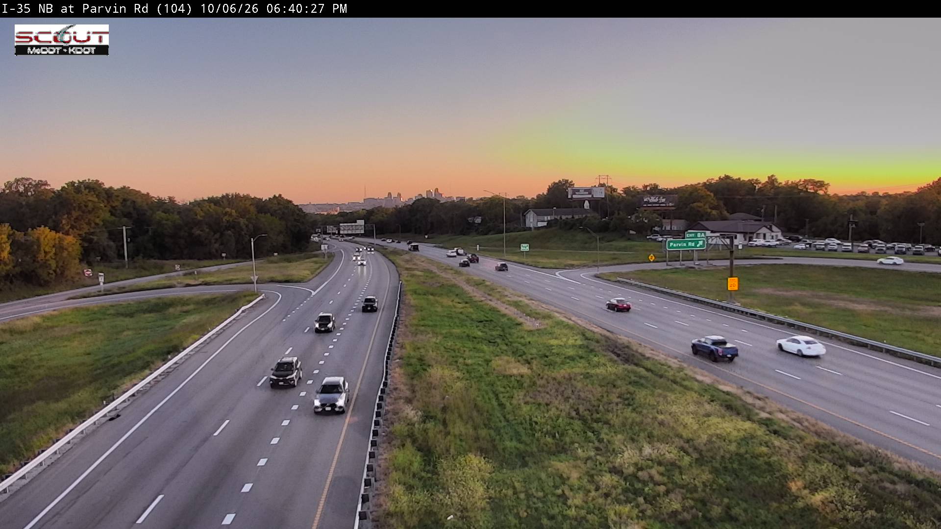 I-35 N @ at Parvin Road live camera view