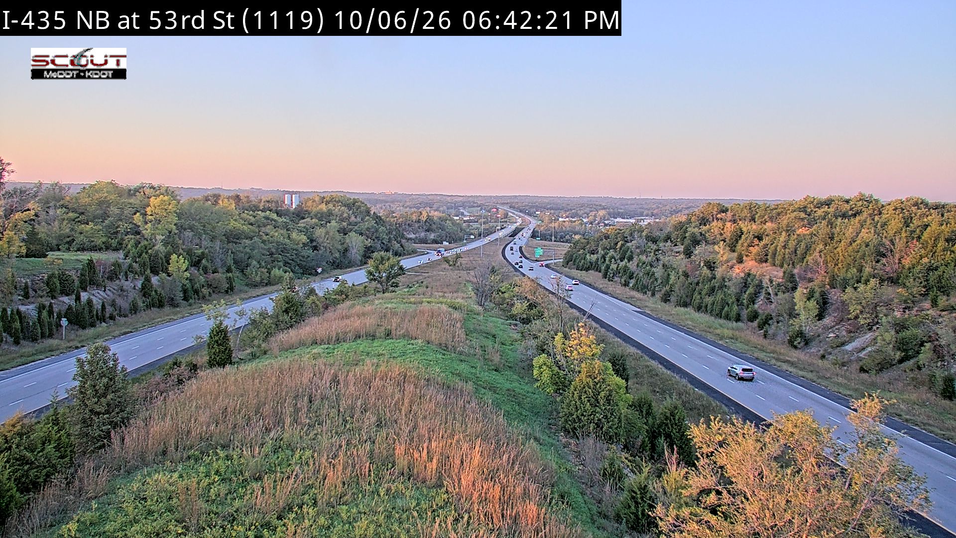 I-435 N @ 53rd Street live camera view