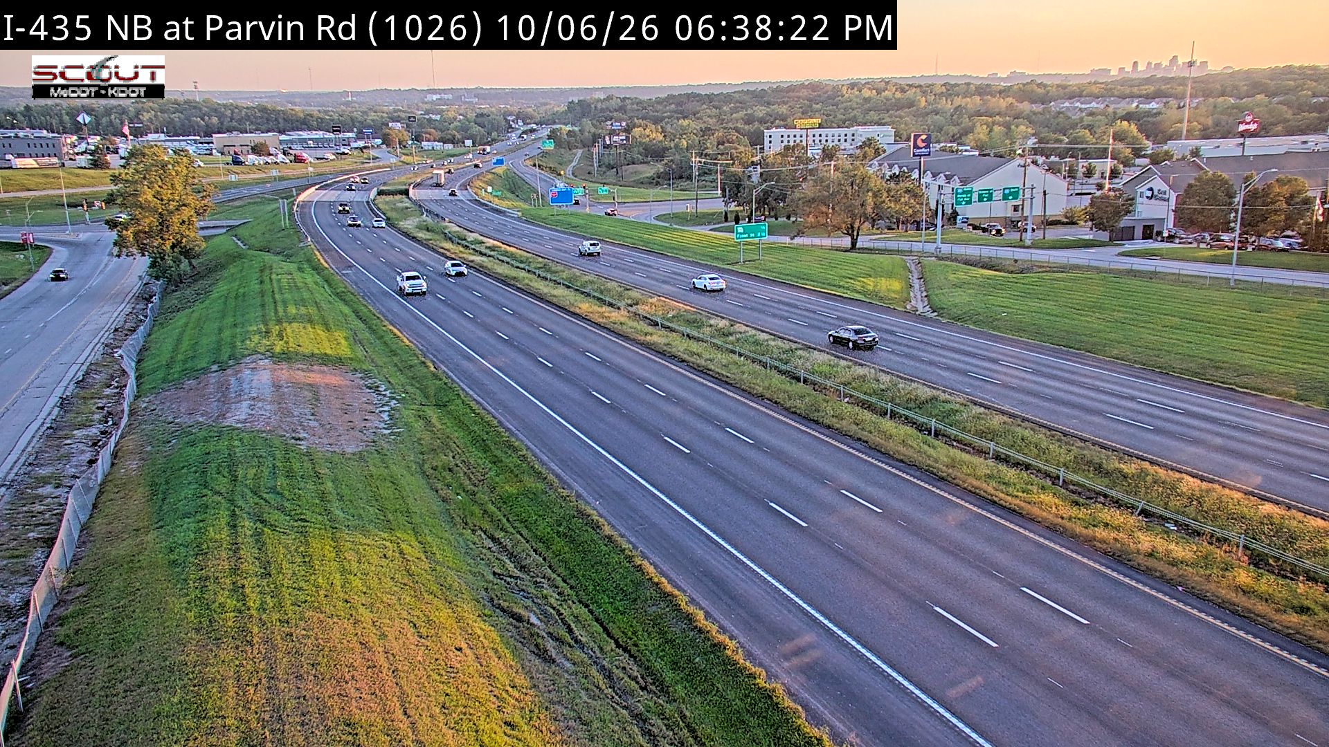 I-435 N @ at PARVIN RD live camera view