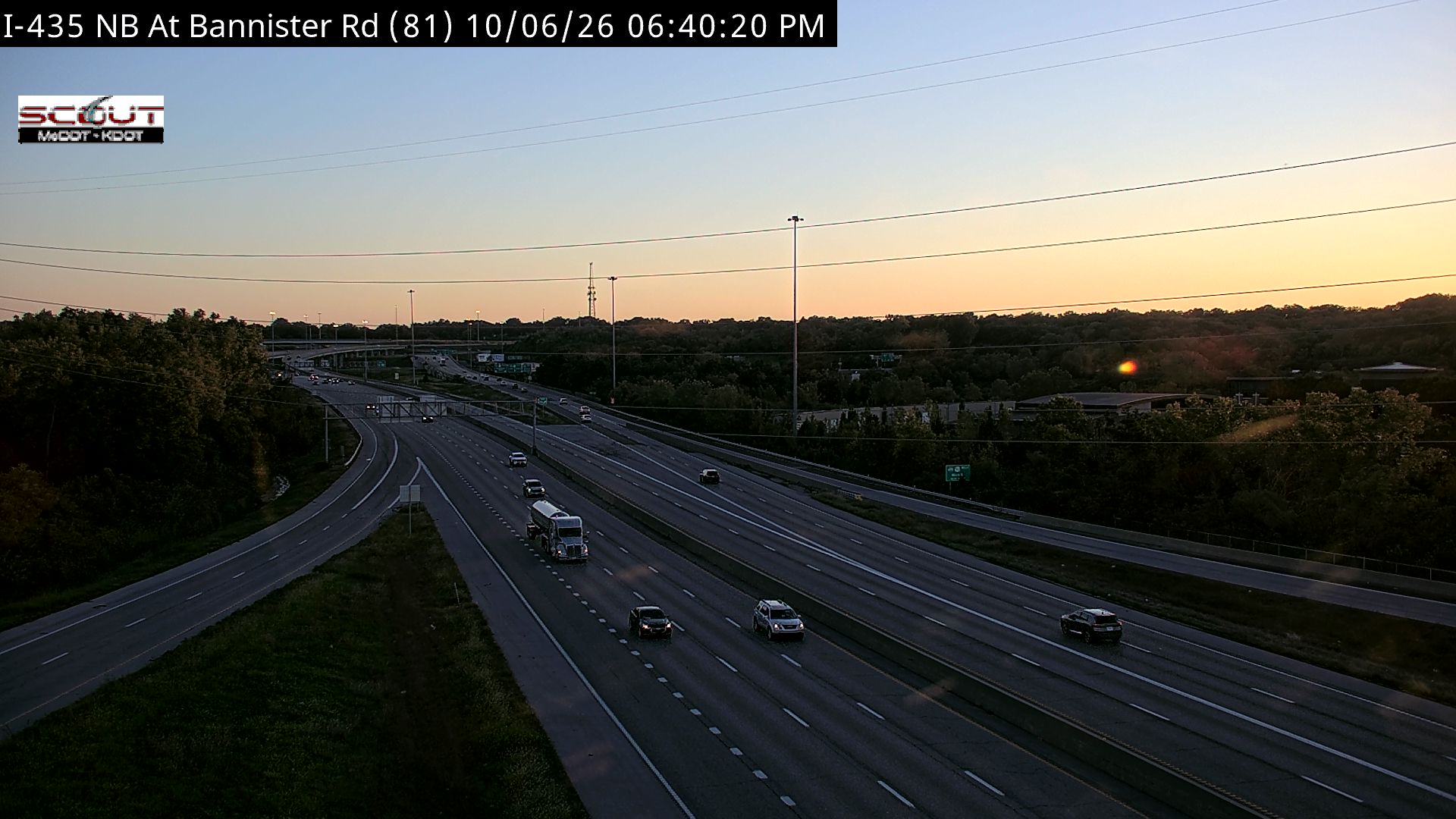 I-435 N @ Bannister Rd live camera view