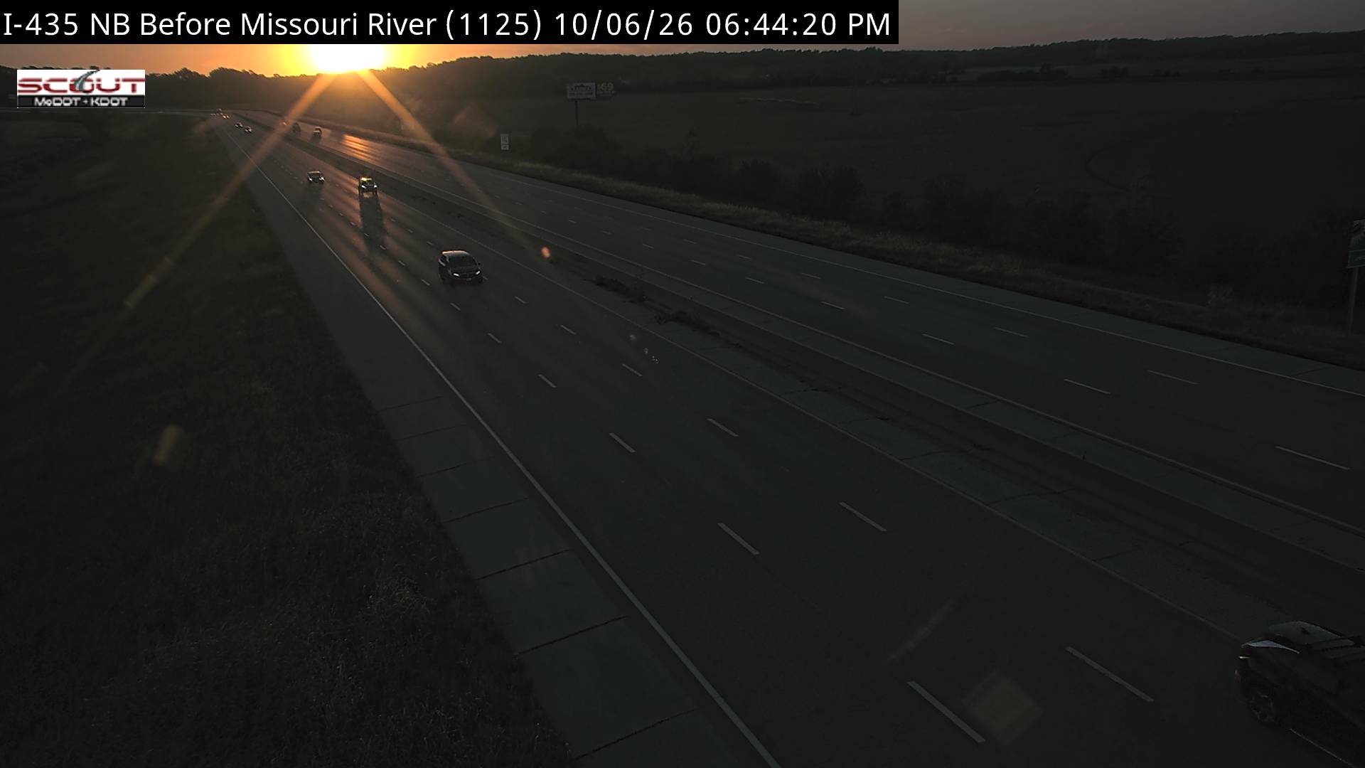 I-435 N @ Before Missouri River live camera view