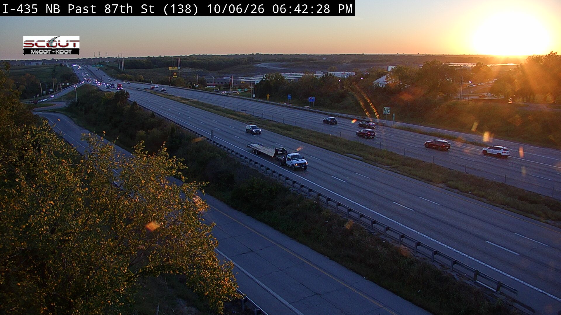 I-435 N @ North of 87th St live camera view