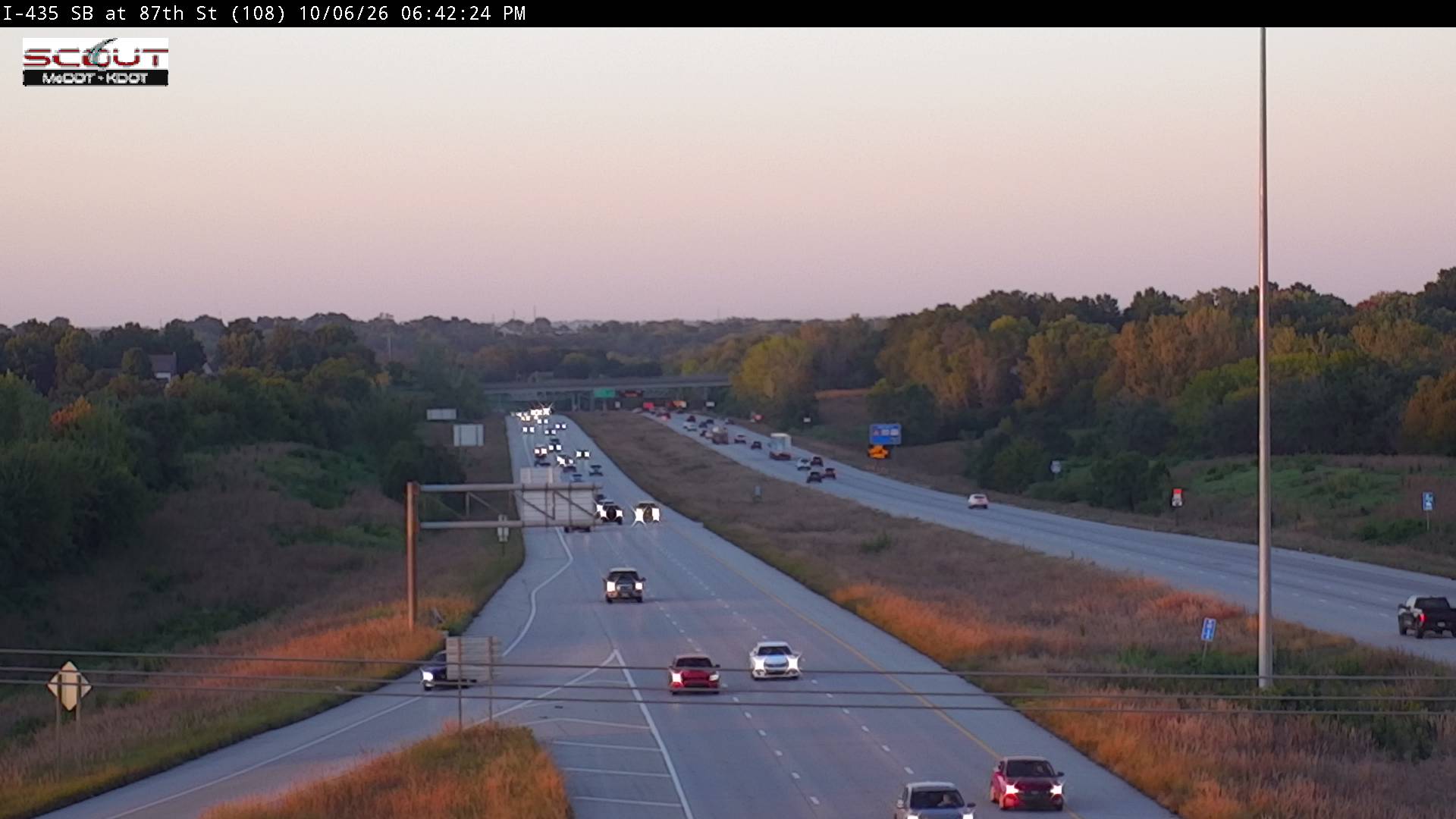 I-435 S @ AT 87TH ST live camera view