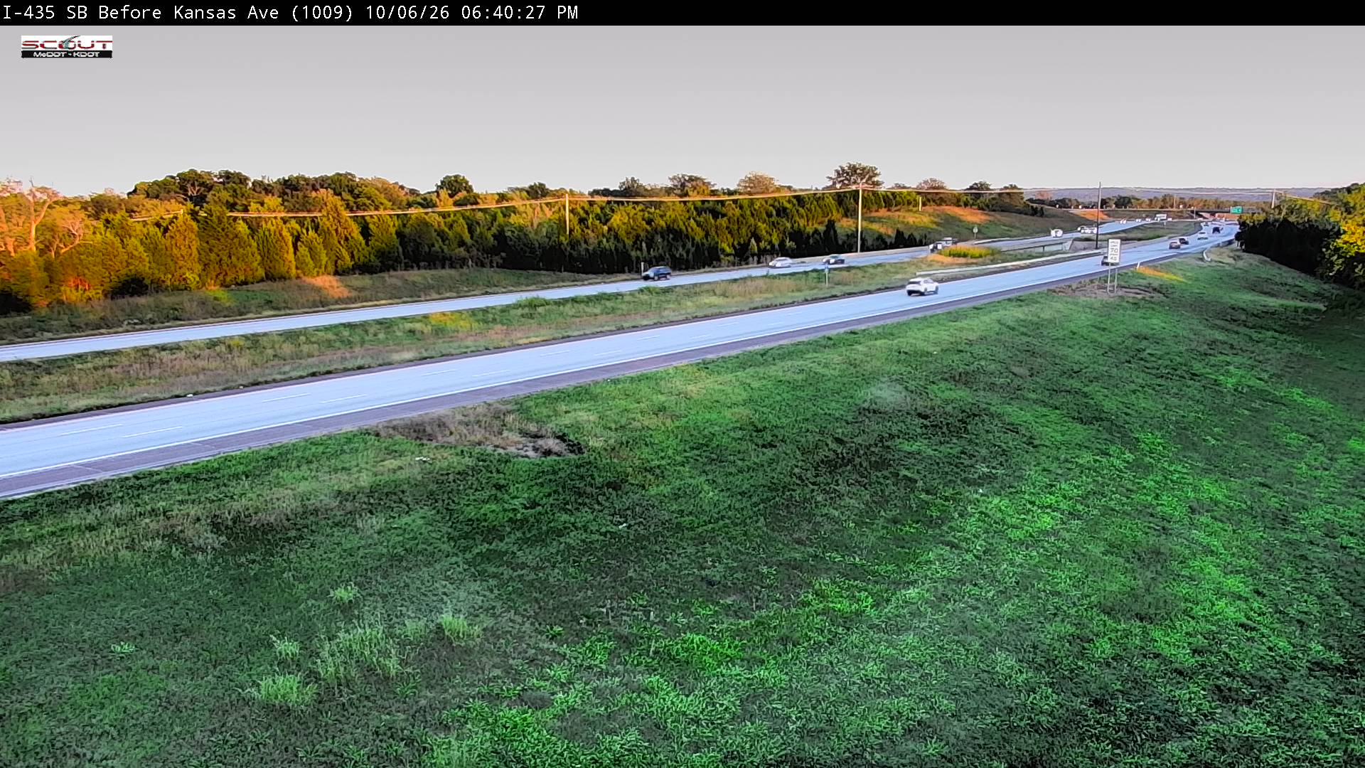 I-435 S @ North of Kansas Ave live camera view