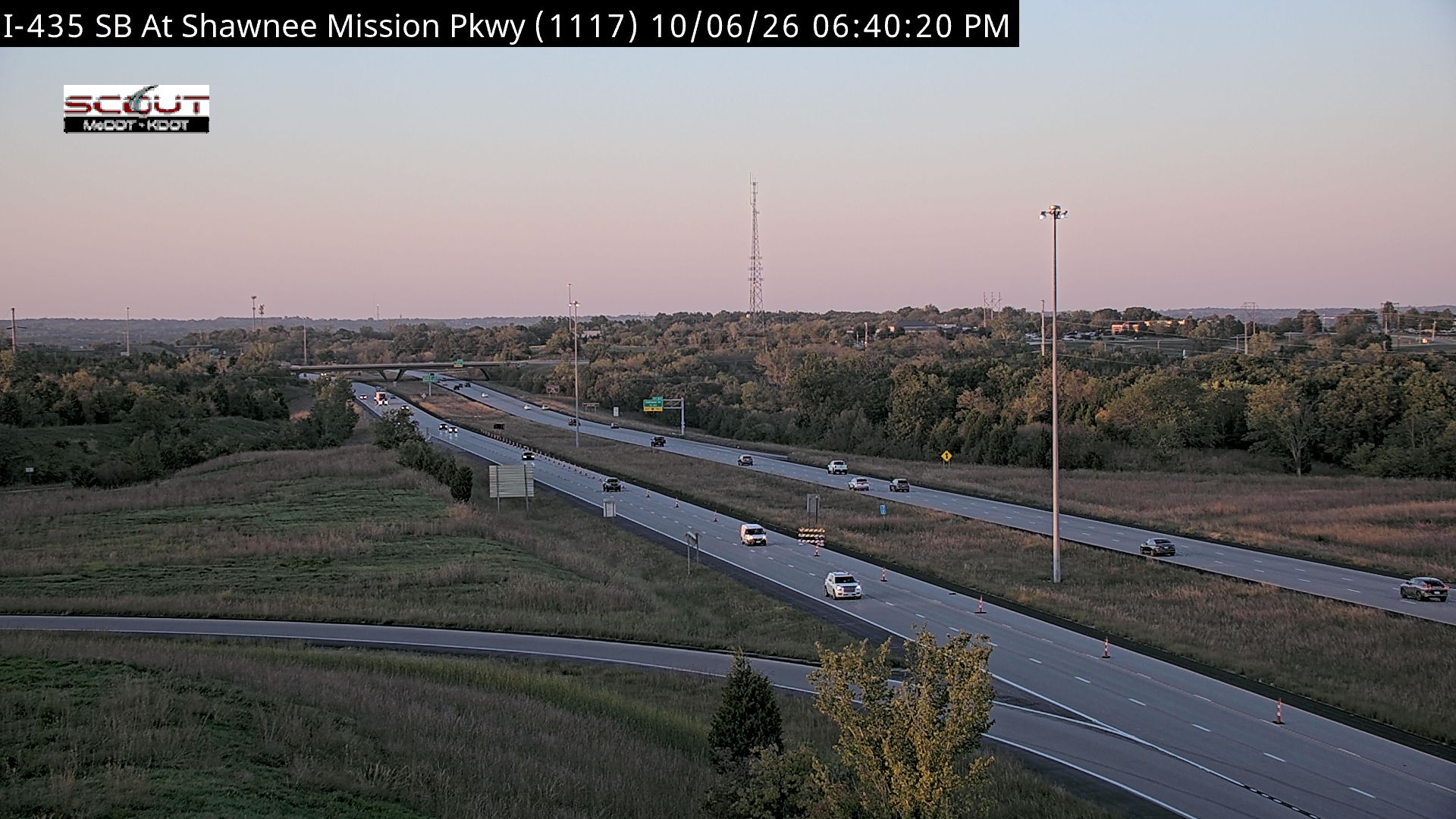 I-435 S @ Shawnee Mission Parkway live camera view