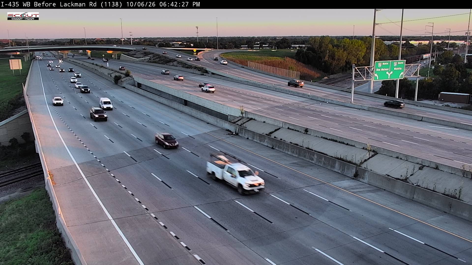 I-435 W @ Before Lackman live camera view