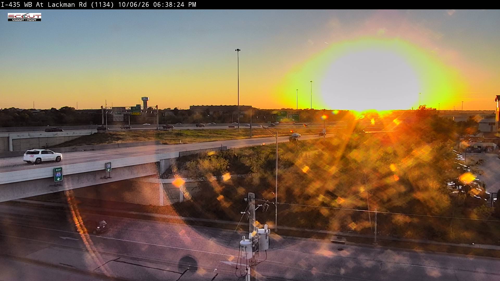 I-435 W @ Lackman Road live camera view