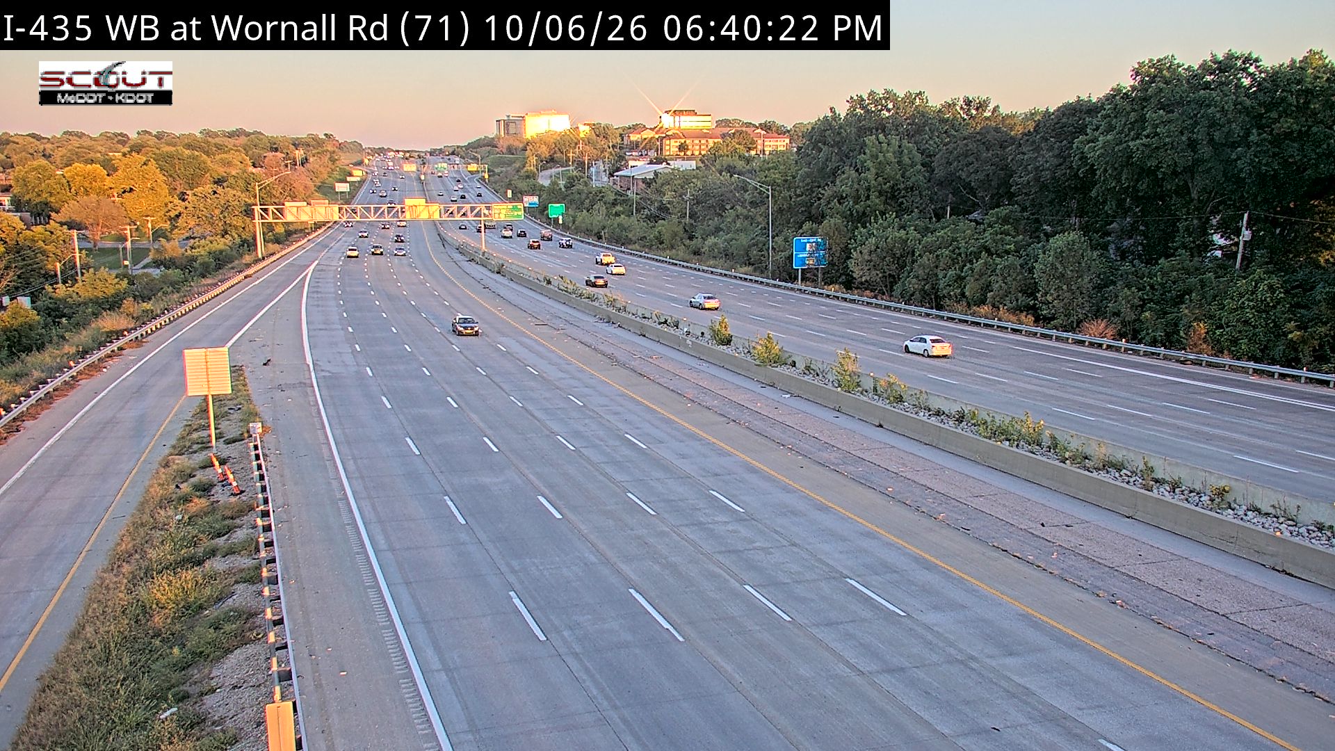 I-435 W @ Wornall Rd live camera view