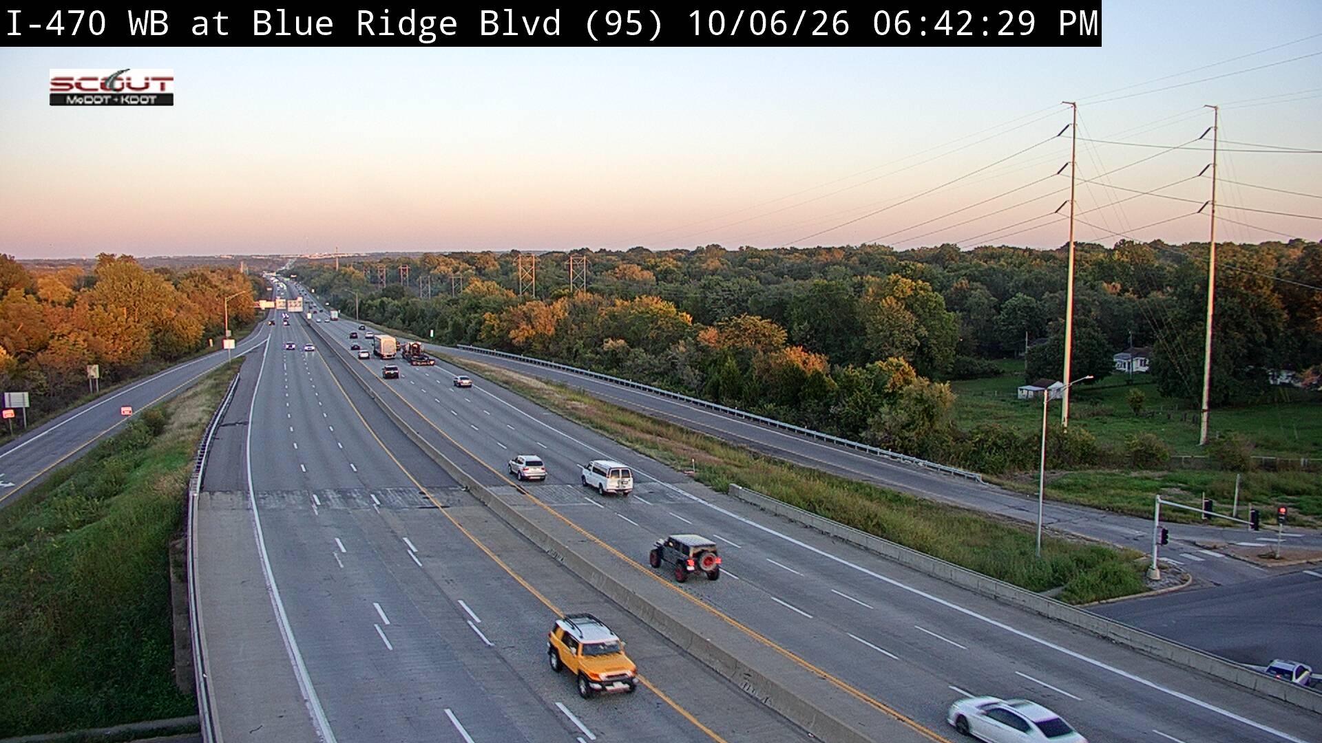 I-470 W @ Blue Ridge Blvd live camera view
