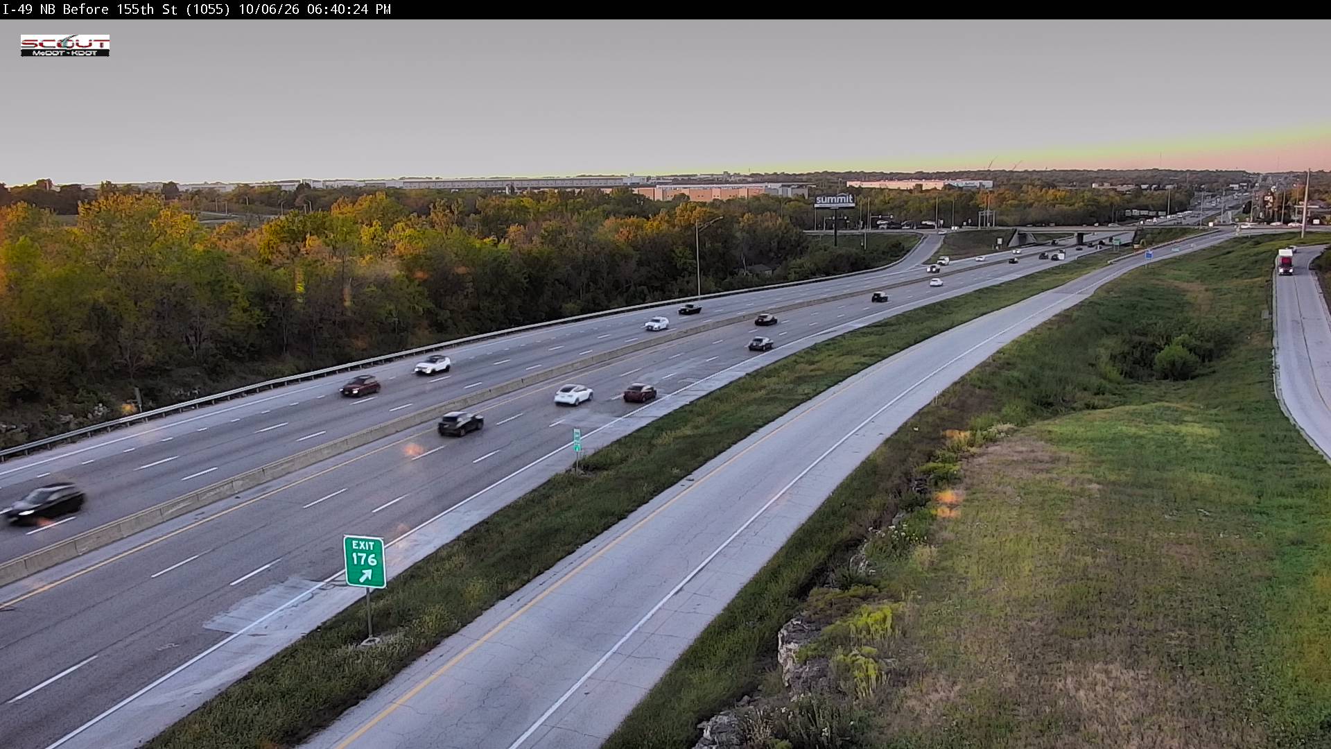 I-49 N @ Before 155th Street live camera view