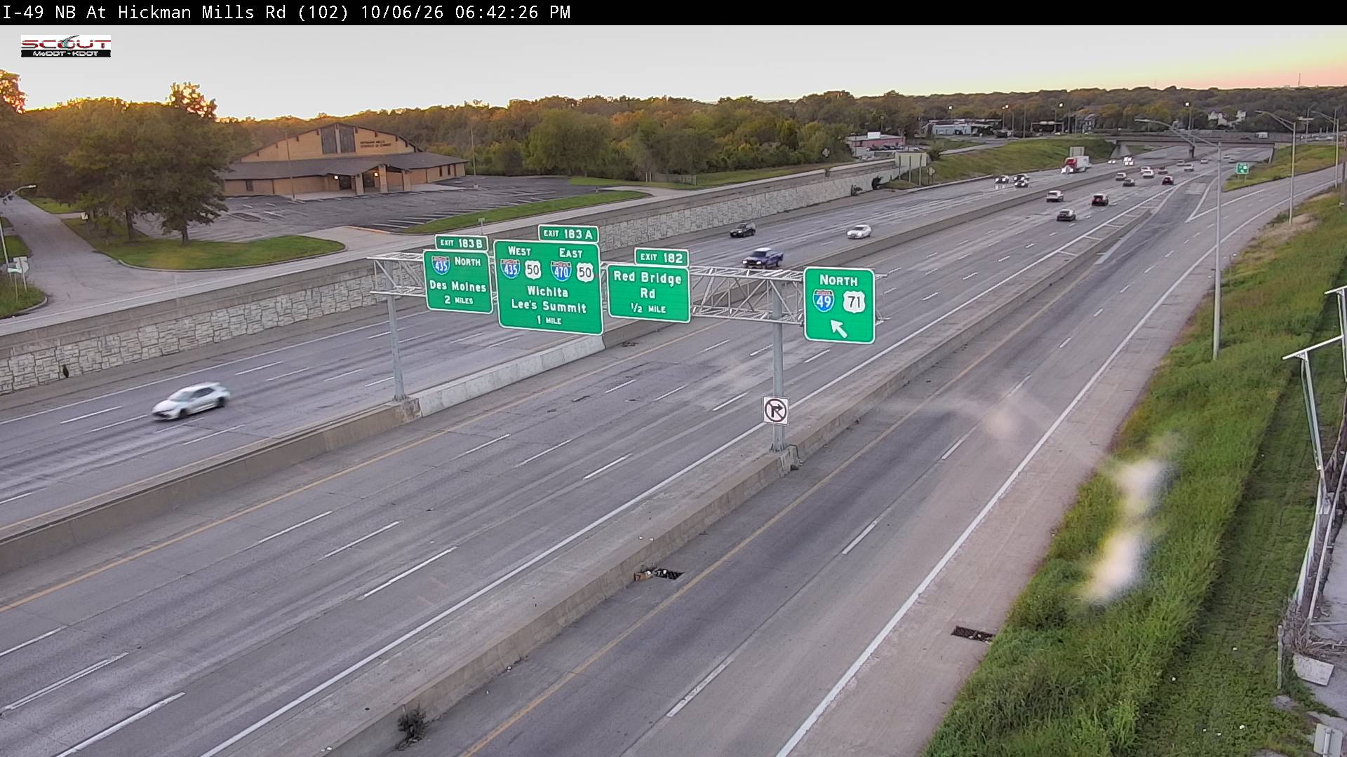 I-49 N @ Hickman Mills Road live camera view