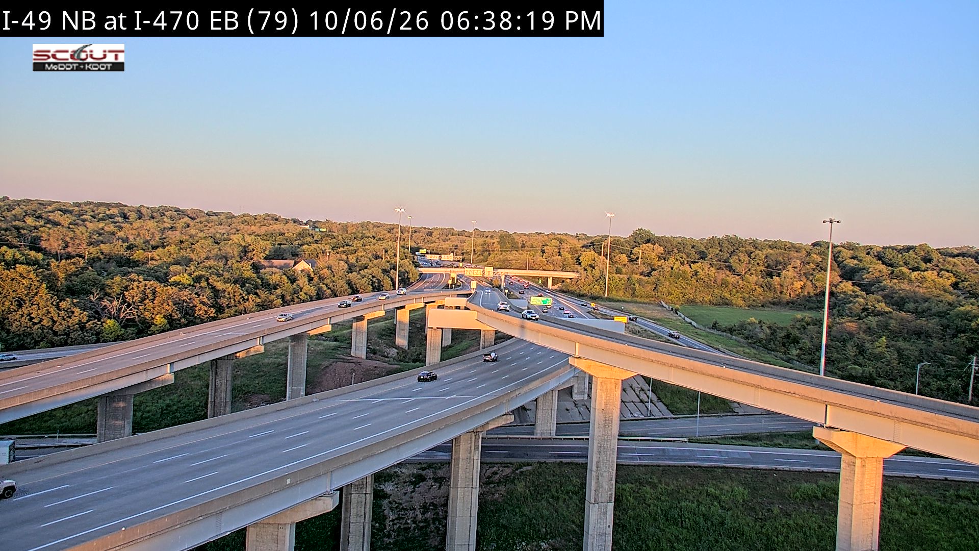 I-49 N @ I-470 EB live camera view