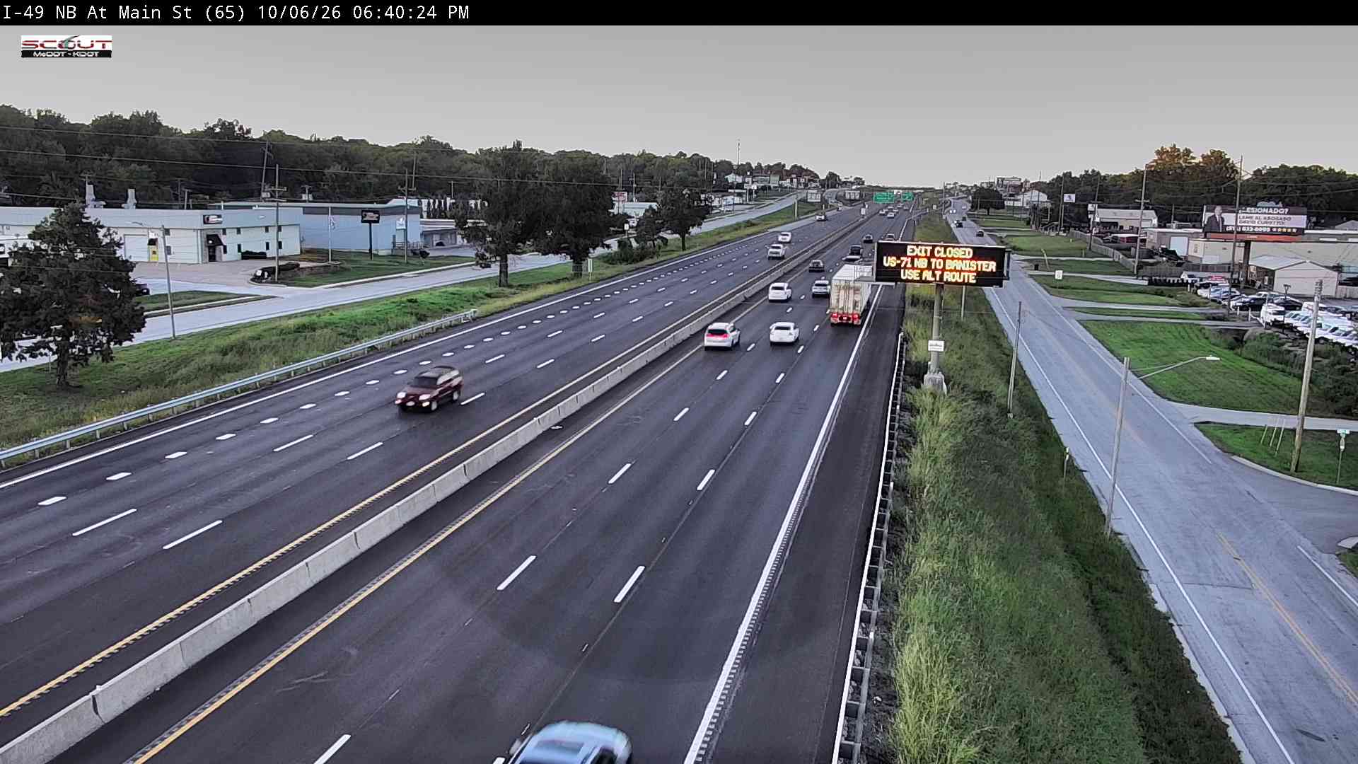 I-49 N @ Main St live camera view