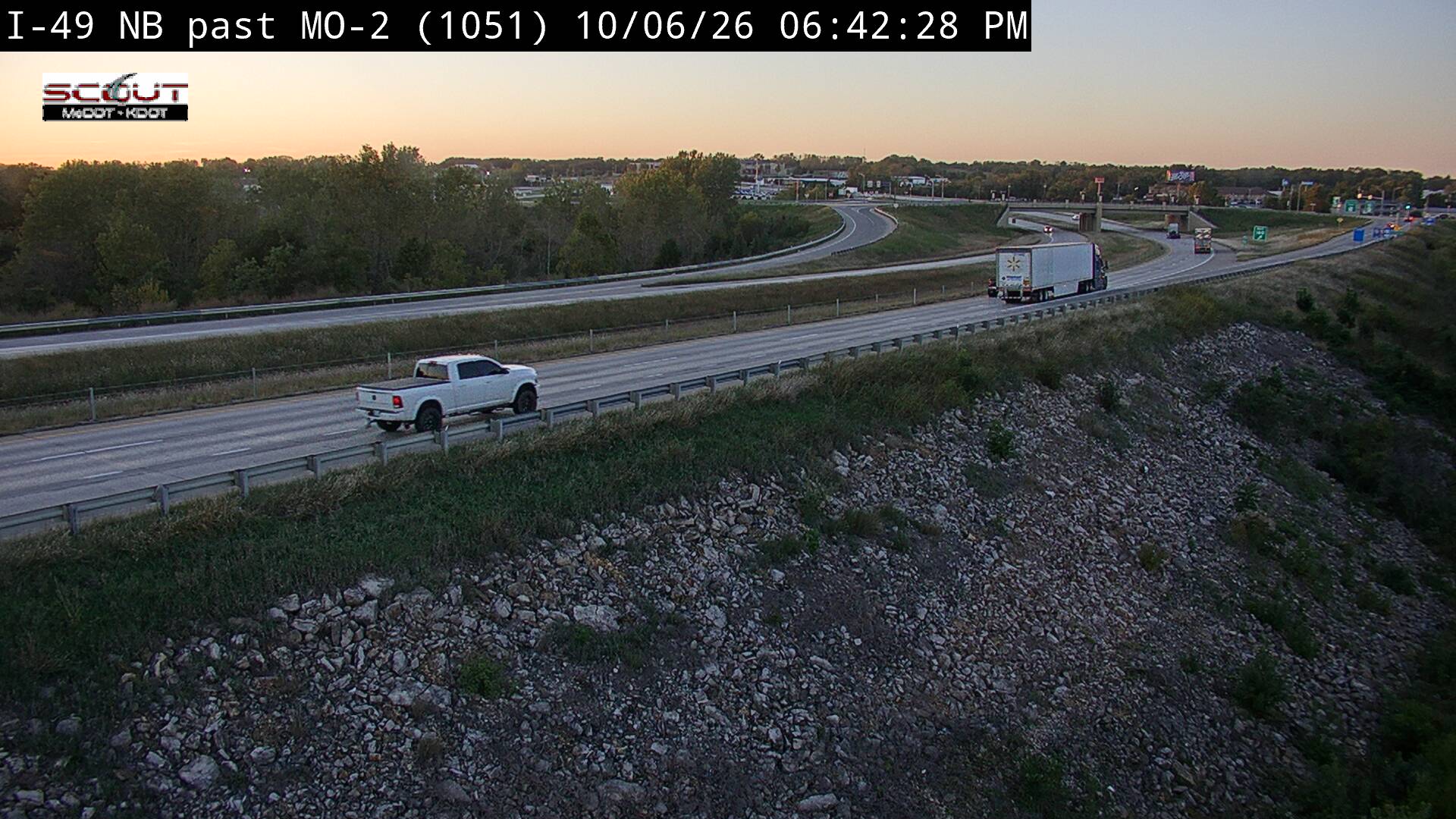 I-49 N @ N of Mo-2 live camera view