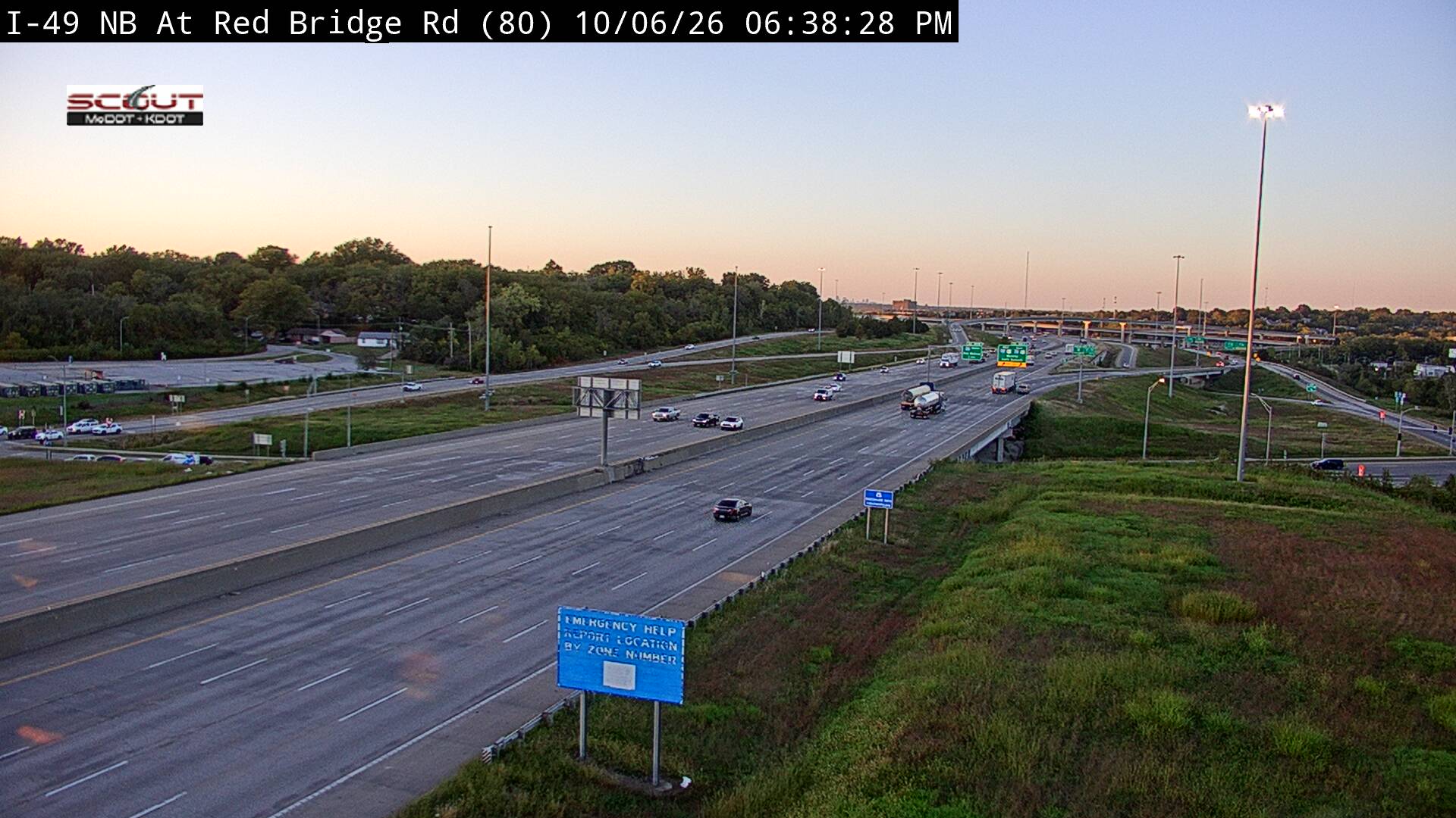 I-49 N @ Red Bridge live camera view