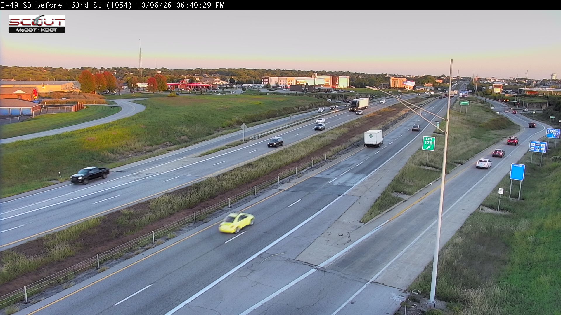 I-49 S @ N of 163rd Street live camera view