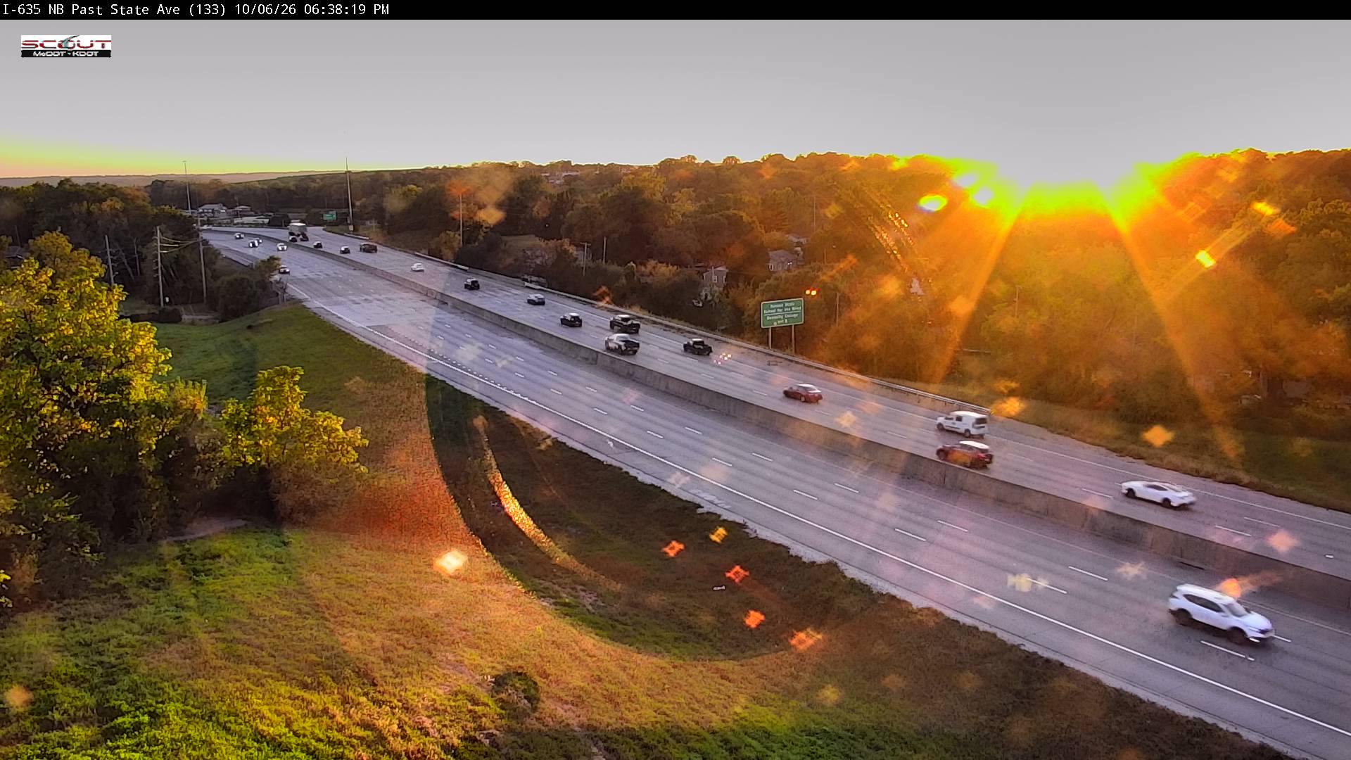 I-635 N @ N of State Ave live camera view