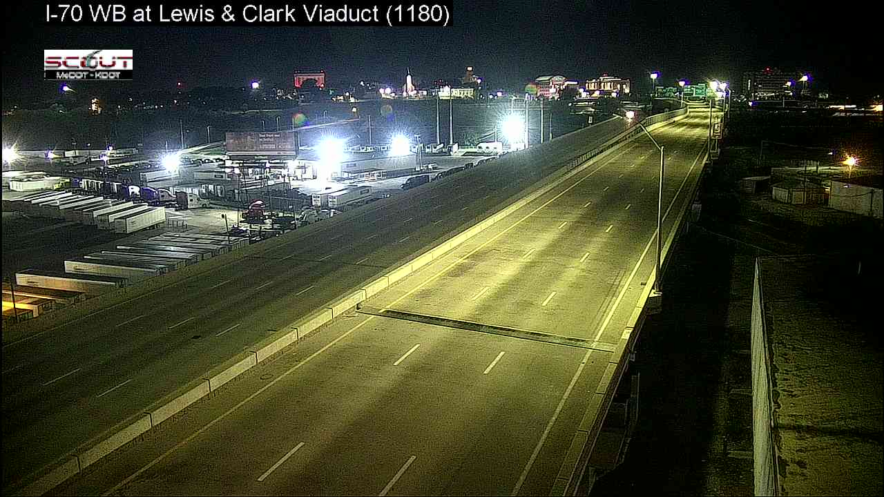 I-70 W @ Lewis & Clark Viaduct live camera view