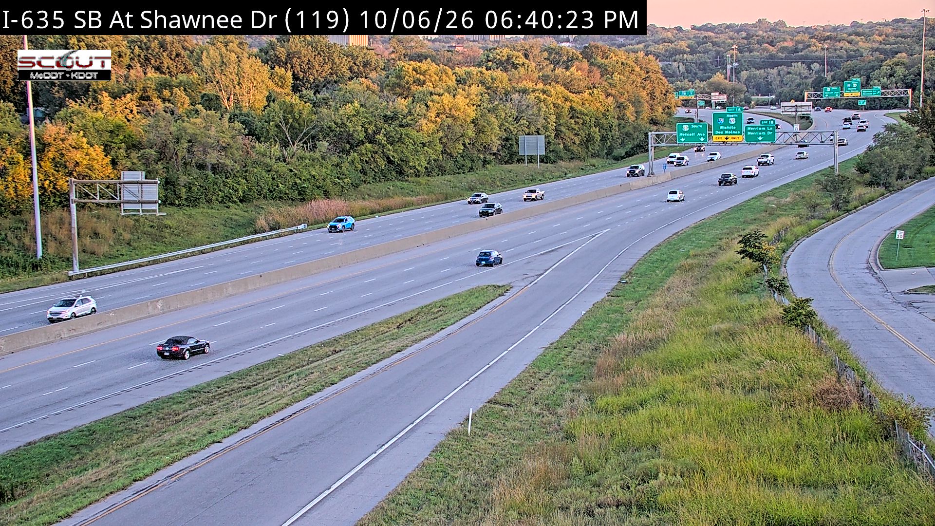I-635 S @ Shawnee Dr live camera view