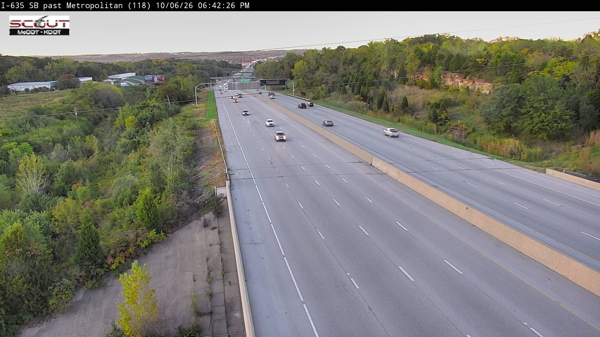 I-635 SB @ S. of Metropolitan live camera view