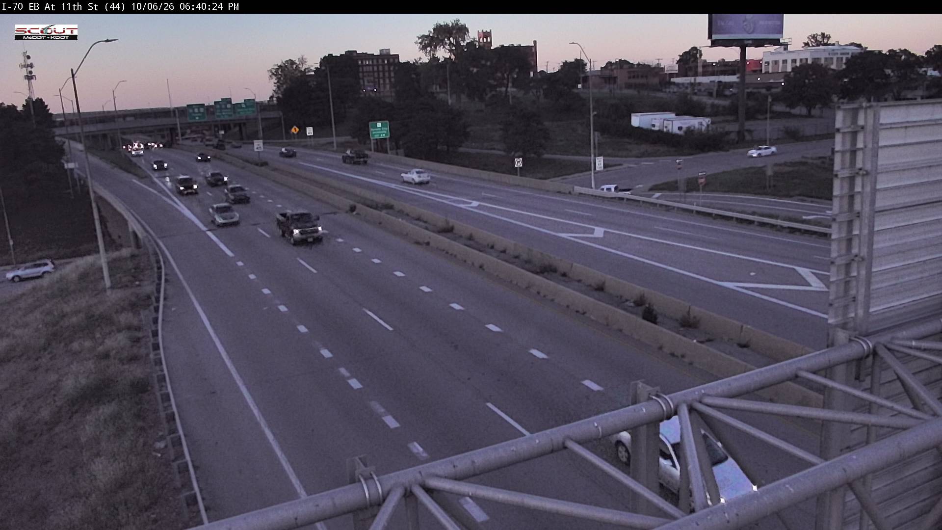 I-70 E @ 11TH ST live camera view