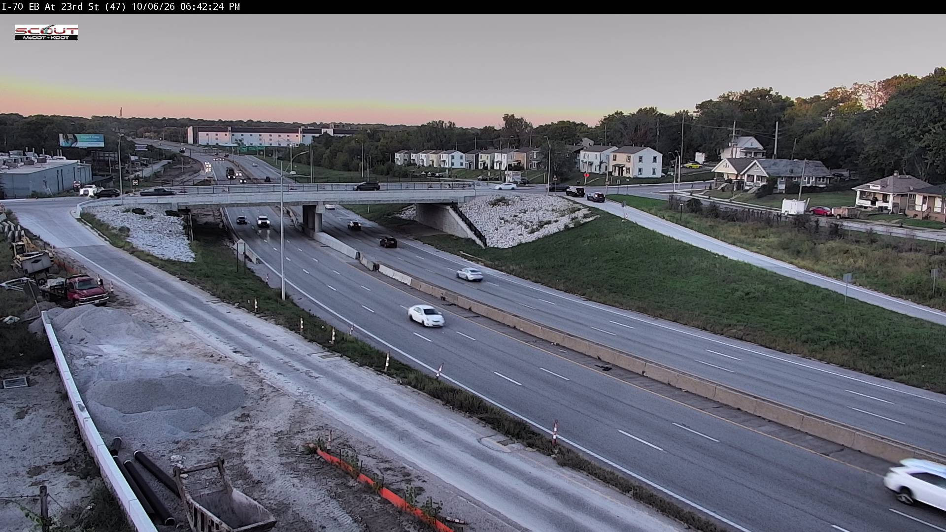 I-70 E @ 23RD ST live camera view