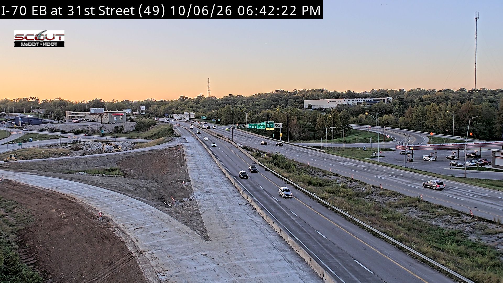 I-70 E @ 31ST ST live camera view