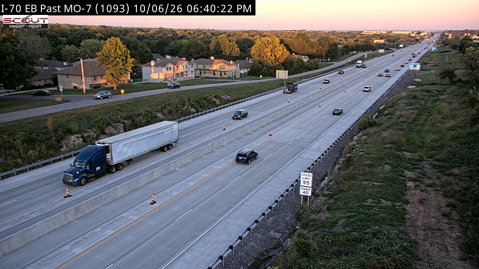 I-70 E @ East of Mo7 live camera view