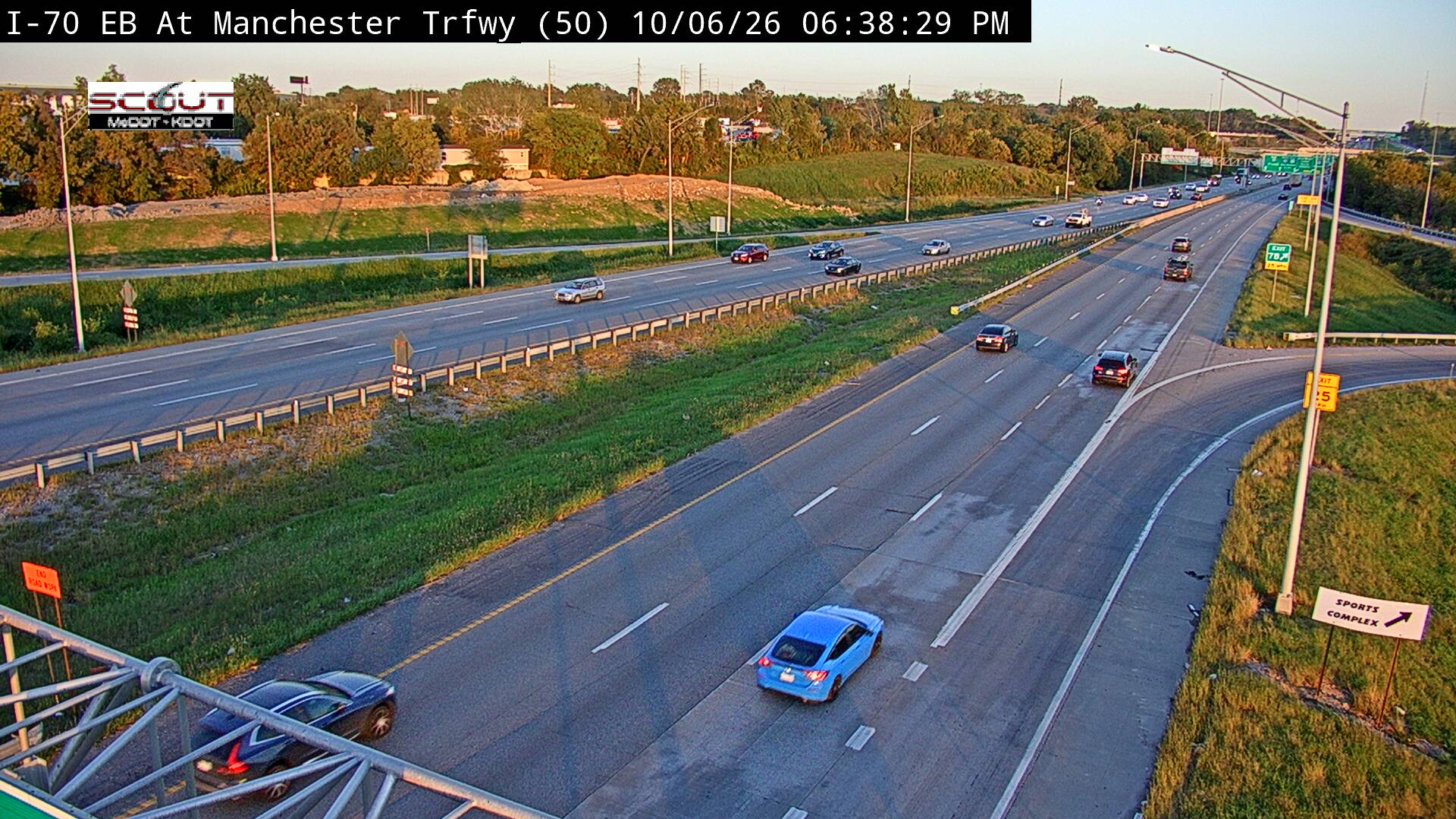 I-70 E @ Manchester Trfwy live camera view