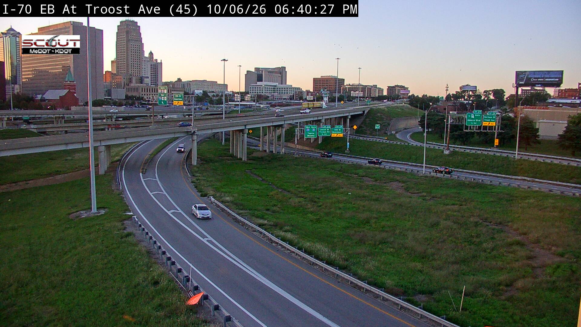 I-70 E @ Troost Ave live camera view