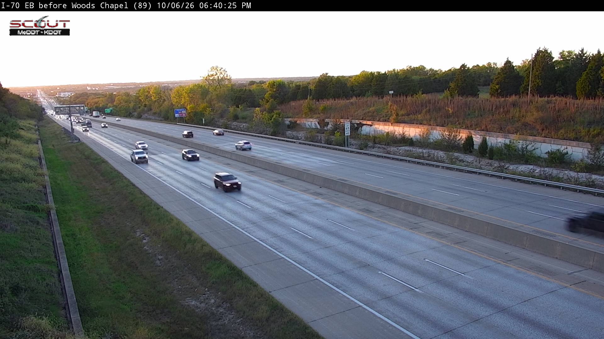 I-70 E @ West of Woods Chapel live camera view