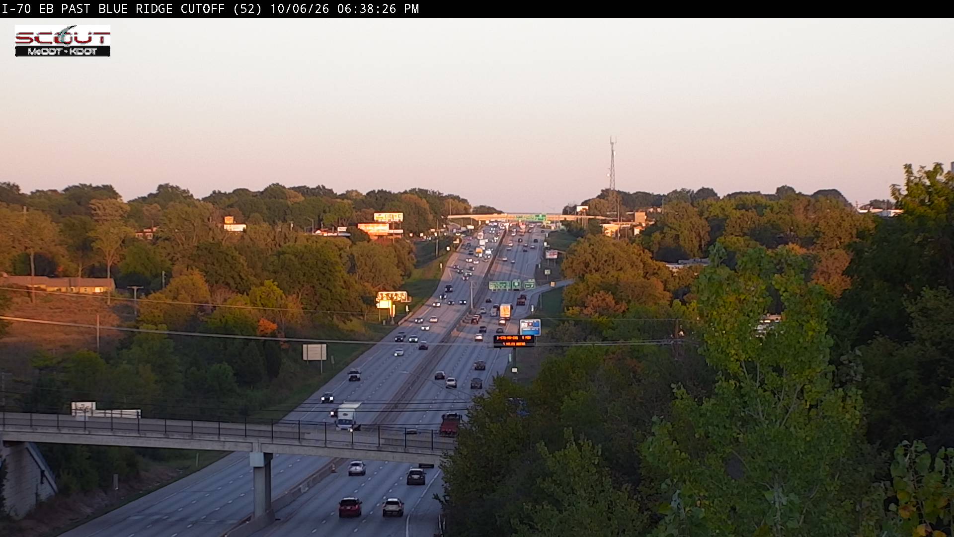 I-70 EB E of Blue Ridge Cutoff live camera view