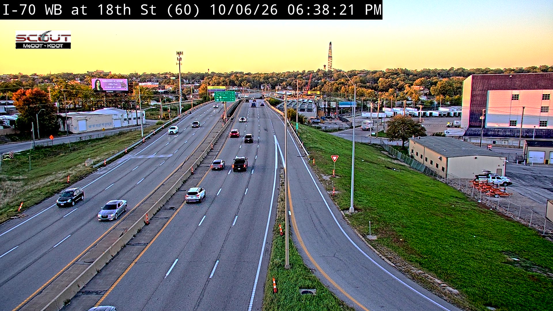 I-70 W @ 18TH ST live camera view