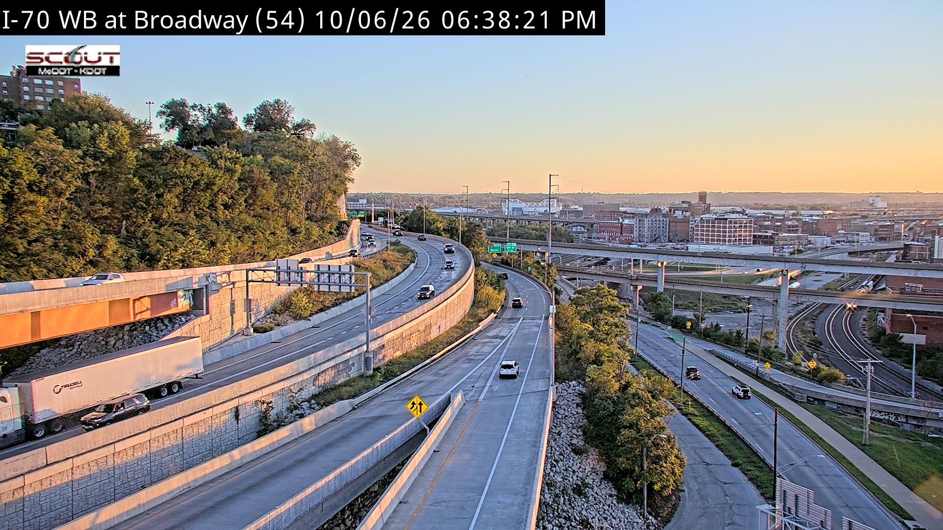 I-70 W @ Broadway live camera view