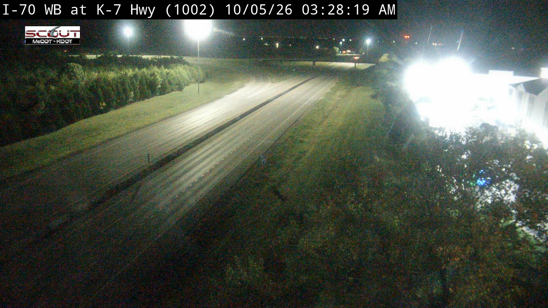 I-70 W @ K-7 live camera view