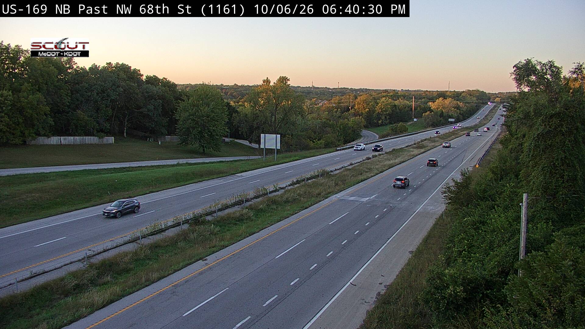 US-169 NB @ N of NW 68th St live camera view