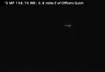 I-70 MP 198.70 WB, 0.8 miles E of Officers Gulch live camera view