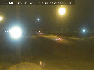 I-76 MP 6.40 WB, 0.4 miles W of I-270 live camera view