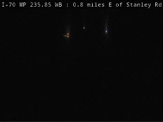 I-70 MP 235.85 WB, 0.8 miles E of Stanley Rd in Dumont live camera view