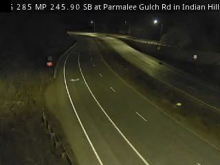 US 285 MP 245.90 SB at Parmalee Gulch Rd in Indian Hills live camera view