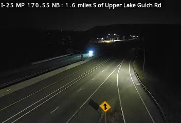 I-25 MP 170.55 NB, 1.6 miles S of Upper Lake Gulch Rd live camera view