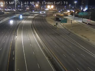 I-25 MP 213.40 NB, 0.3 miles S of I-70 live camera view